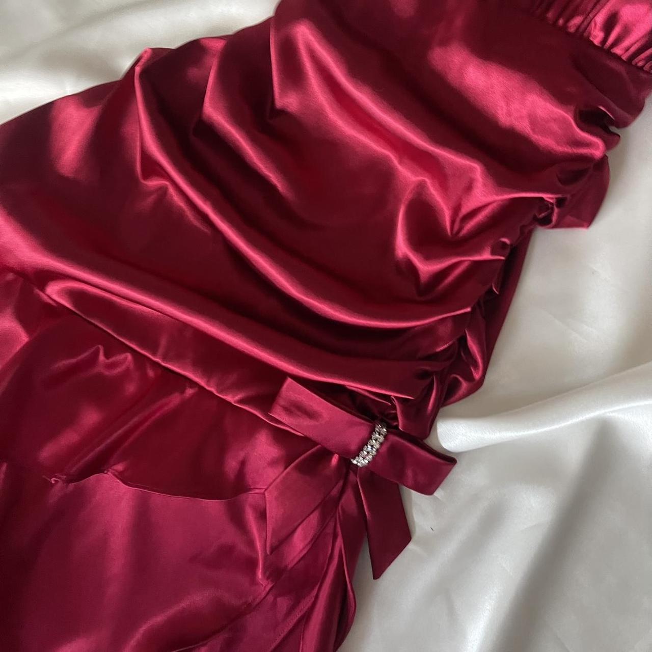 ❤️ Funkelndes rotes Retro-Kleid mit Neckholder-Ausschnitt, kurzes asymmetrisches Rüschenkleid, Heimkehrkleid, Geburtstagspartykleid, NV5386
