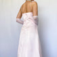 NiceVestidos-Fairy dress. Vintage dress, exquisite floral dress, pink vintage floral long satin dress Nv5631