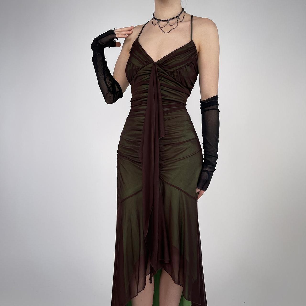 Robe de soirée longue et élégante en tulle, simple et rétro, à bretelles spaghetti, verte, robe de bal, robe de soirée, robe de bal, nv3753