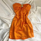 Robe d'anniversaire courte élégante, style vintage, couleur orange, rose, robe de soirée, robe de cocktail, robe de bal, nv4533