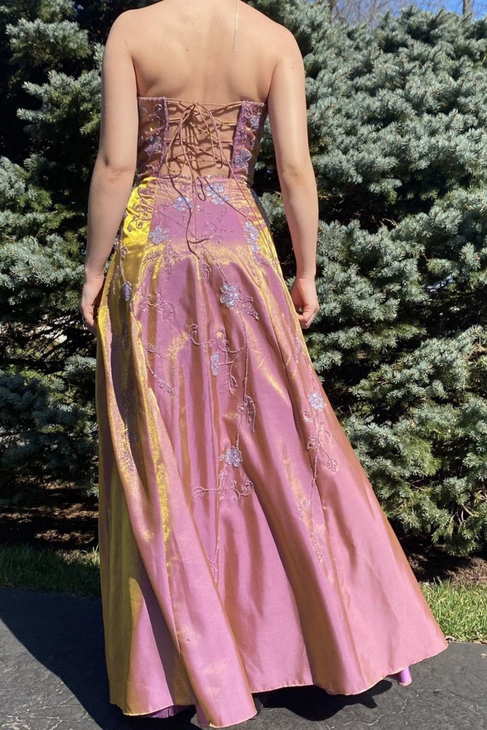 NiceVestidos-Robe de bal longue en satin rose à perles, robe de fée vintage Y2K NV5442