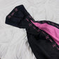 Robe de bal longue en satin à fleurs exquises, noire, rose, violette, années 90, nv5373