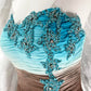 Robe sirène longue en mousseline de soie, dégradé bleu-marron, exquise, perlée, robe de bal nv5417