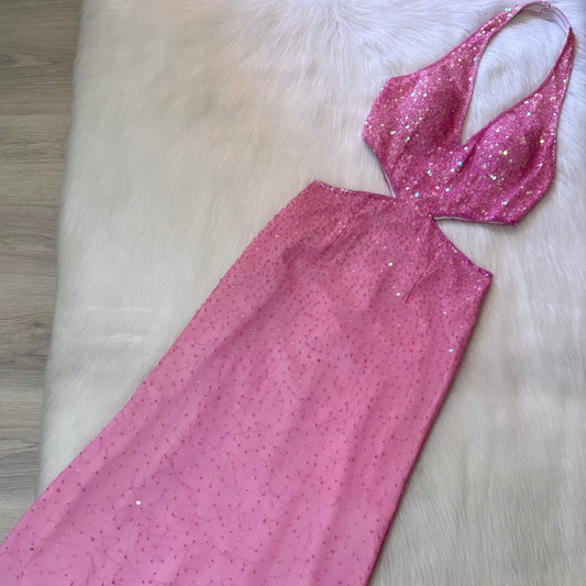 NiceVestidos-Robe de bal longue en satin rose brillant, charmante et charmante, dos nu, en mousseline de soie, robe de soirée nv5445