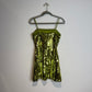 Grünes, glänzendes Paillettenkleid für den Heimkehrbereich, kurzes Cocktailpartykleid, NV4617