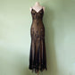 NiceVestidos – Braunes Vintage-Abendkleid aus exquisitem, perlenbesetztem Chiffon, langes Ballkleid NV5655