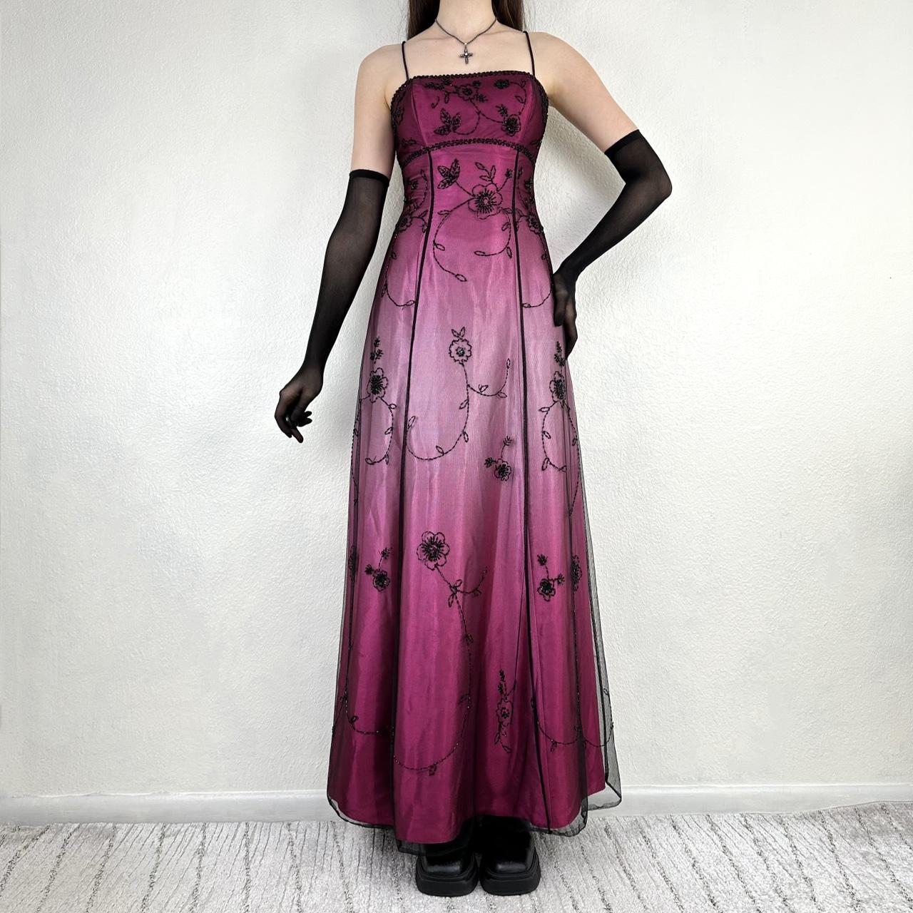 Rosa Retro Fee Exquisite Floral Kurzes Chiffon Homecoming Kleid nv5421