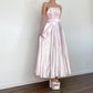 NiceVestidos - Hellrosa geblümtes langes Satin-Vintage-Kleid, Feenkleid, Ballkleid, Abendkleid NV5726