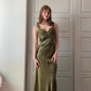 Elegant Sheath Olive Green Prom Dresses Long Formal Dress  nv1703