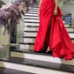 Red Fashion Sexy Off Shoulder Mermaid Long Slit Prom Dress Evening Dress Party Dress nv2524