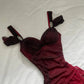 Burgundy Shiny Elegant Off Shoulder Ruffles Fashion Elegant Long Chiffon Prom Dress Evening Gown Party Dress nv4149
