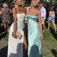Simple Spaghetti Strap Long Ball Gown Birthday Dress Evening Dress nv1763