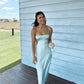 Simple Spaghetti Strap Long Ball Gown Birthday Dress Evening Dress nv1763