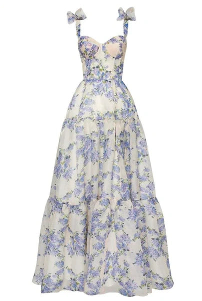 Wunderschönes, florales Chiffon-elegantes langes Ballkleid, Abendkleid, Partykleid, NV37