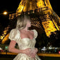 Robe de soirée sexy en dentelle dorée pour 18 ans, tenue de fête de Noël, d'anniversaire, nv3120