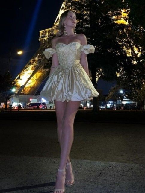 Robe de soirée sexy en dentelle dorée pour 18 ans, tenue de fête de Noël, d'anniversaire, nv3120
