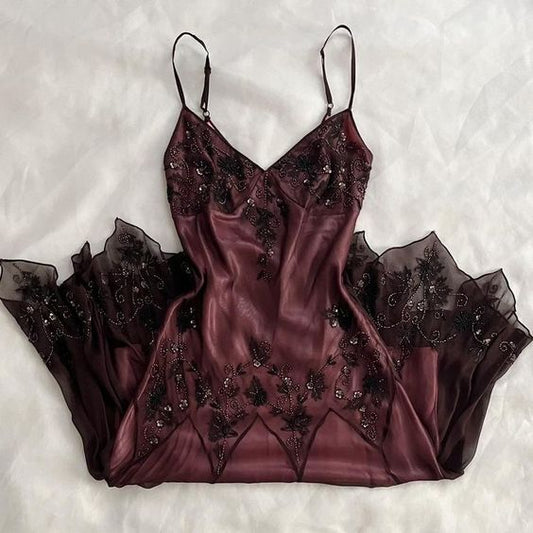 Robe de bal vintage verte en mousseline de soie rose foncé, coupe licou, coupe trapèze, robe de soirée pour 22 ans, nv5374