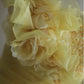 NiceVestidos - Robe longue plissée à plusieurs couches, style rétro floral jaune, faite à la main, robe de mariée, robe de bal, NV5794