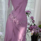 Enchanting Purple Chiffon Beaded Mermaid Prom Dress nv5357