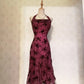 NiceVestidos - Robe de soirée courte à volants et motif floral en mousseline NV5686