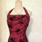 NiceVestidos - Robe de soirée courte à volants et motif floral en mousseline NV5686