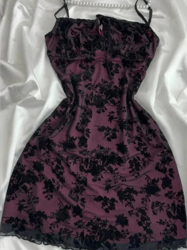 NiceVestidos - Lila/Braun Blumen Kurzes Chiffon Homecoming Kleid Hoco Dress nv5490