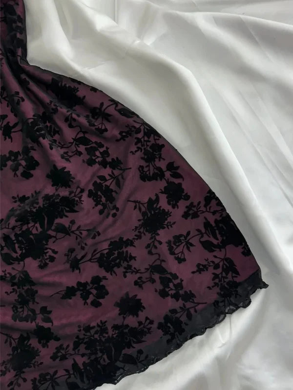 NiceVestidos - Lila/Braun Blumen Kurzes Chiffon Homecoming Kleid Hoco Dress nv5490