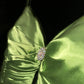 Grünes stilvolles und elegantes langes Ballkleid aus Satin mit Spaghettiträgern, NV5396