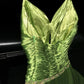 Grünes stilvolles und elegantes langes Ballkleid aus Satin mit Spaghettiträgern, NV5396