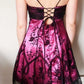 NiceVestidos - Robe de bal courte bordeaux exquise ornée de perles NV5695