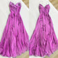 Blau/Lila/Burgund Mode Elegant Spaghetti Strap Applique Fee Lange Chiffon Ballkleid Abendkleid Partykleid nv3775