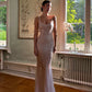 Simple Mermaid Strap Sequined Ball Gown Evening Dress Prom Dress nv1762