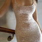 Simple Mermaid Strap Sequined Ball Gown Evening Dress Prom Dress nv1762
