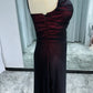 Robe de soirée élégante et moulante à bretelles spaghetti, style vintage bordeaux, longue, en tulle et satin, tenue de bal, robe de soirée, robe de bal, nv3929