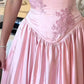 Robe de soirée longue en satin rose, élégante et charmante, avec des appliques exquises, robe de bal de fin d'année, robe de soirée, robe de bal nv3999