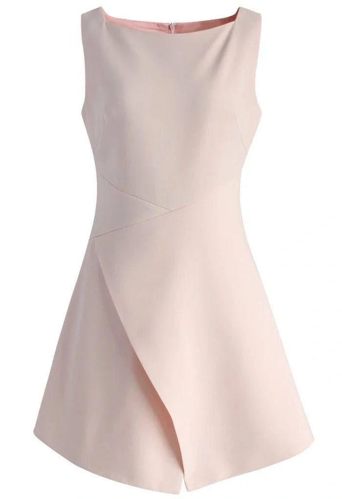 Robe de soirée courte en satin rose, tenue de bal, nv4387