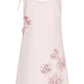 Pink Floral Beaded Homecoming Dress Short Satin Ball Gown Evening Dress nv4385