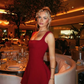 Burgunderrotes Minikleid mit eckigem Ausschnitt, sexy Partykleid mit hoher Taille, Homecoming-Kleid, Ballkleid nv2088