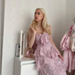 Pink Fashion Elegant Exquisite Lace Long Prom Dress Evening Dress Party Dress nv3524