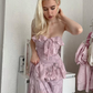 Pink Fashion Elegant Exquisite Lace Long Prom Dress Evening Dress Party Dress nv3524