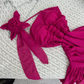 Robe de soirée longue en mousseline de soie à volants, élégante et florale, rose, nv3560