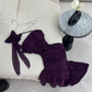 Robe de soirée longue en mousseline de soie à volants, élégante et florale, violette, nv3561