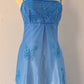 Robe de soirée longue en tulle, élégante et élégante, avec broderies et perles, bretelles spaghetti, bleu marine, nv3979