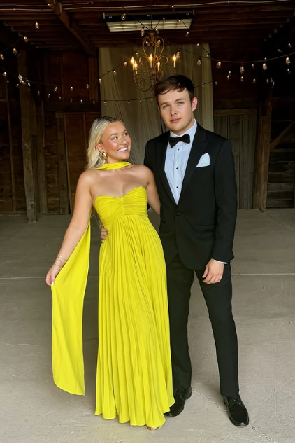 Gelbgrünes, schlichtes, elegantes Tube-Top mit schulterfreiem, langem Chiffon-Ballkleid, Partykleid, Abendkleid mit Schal, NV2420