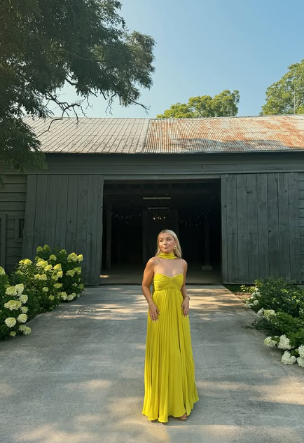 Gelbgrünes, schlichtes, elegantes Tube-Top mit schulterfreiem, langem Chiffon-Ballkleid, Partykleid, Abendkleid mit Schal, NV2420