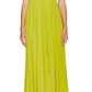 Gelbgrünes, schlichtes, elegantes Tube-Top mit schulterfreiem, langem Chiffon-Ballkleid, Partykleid, Abendkleid mit Schal, NV2420