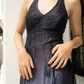 Robe de soirée longue en satin et tulle, élégante, dos nu, style vintage, noire et bordeaux, avec perles exquises, nv3743