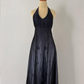 Robe de soirée longue en satin et tulle, élégante, dos nu, style vintage, noire et bordeaux, avec perles exquises, nv3743