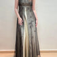 Braun Elegante Mode Exquisite Spaghetti Strap Lange Tüll Ballkleid Abendkleid Partykleid Ballkleid nv3978