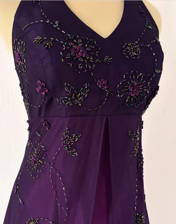 Robe de soirée longue en tulle violet, élégante et à la mode, avec bretelles exquises, robe de bal, robe de soirée, robe de bal, nv3977